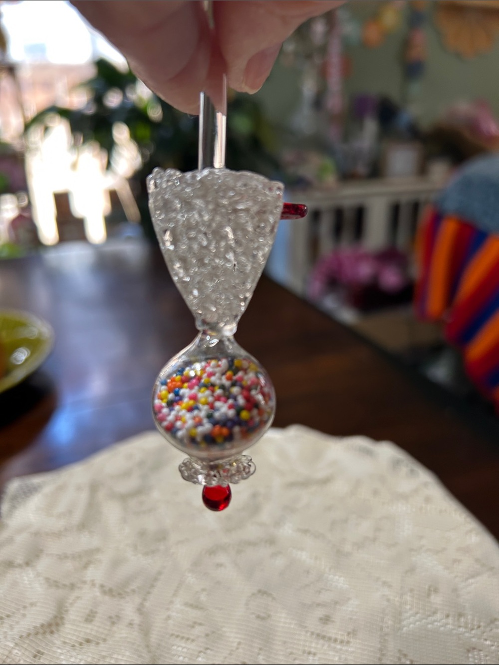 Hand-Blown Miniature Gumball Machine Created by American Glass Craft - Picture 7 of 9